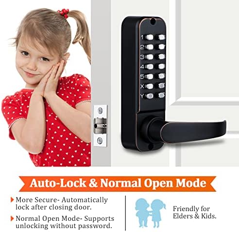 CODACE Combination Lock with Keypad - Front Door Security