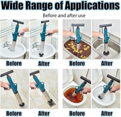 Pneumatic Toilet Plunger for Clogs