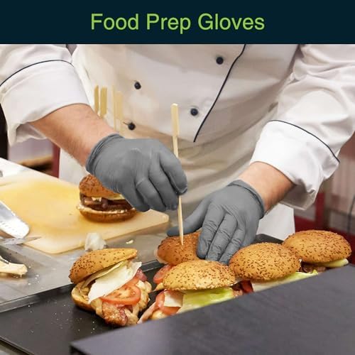 FifthPulse Cool Gray Nitrile Gloves