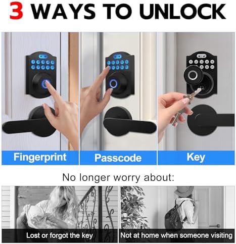Instant Unlock Door Lock with Biometric Fingerprint Security