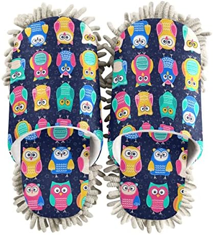 Owls Mop House Slippers for Floor Cleaning