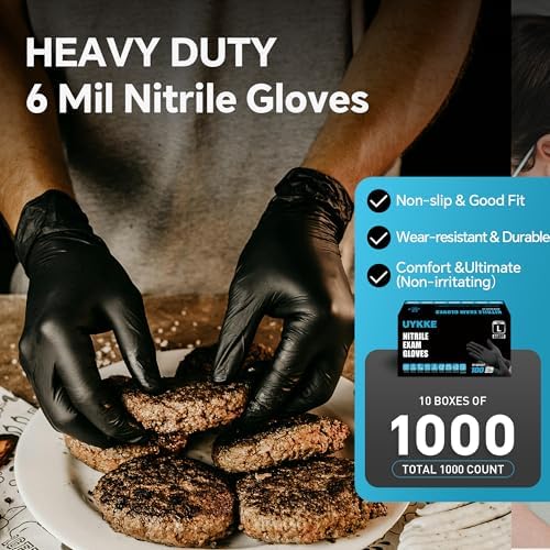 UYKKE Heavy Duty Nitrile Gloves