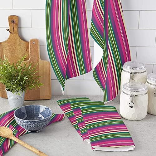 Colorful Stripes Kitchen Towels