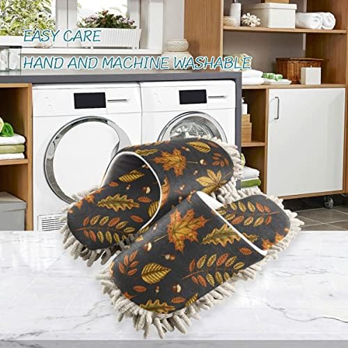 Autumn Fall Mop House Slippers - Washable Durable for moms women kids pets