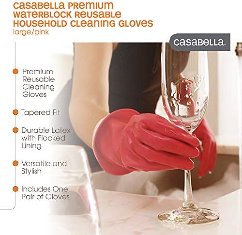 Casabella Premium Waterblock Gloves Large Pink