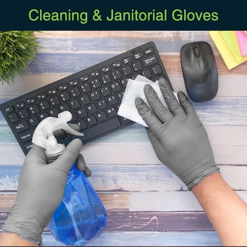 FifthPulse Cool Gray Nitrile Gloves