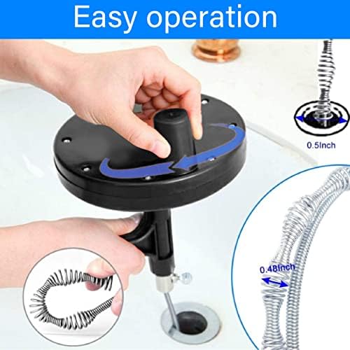 Solve Drains Easily - Carbon Steel Pipe Snake - Simple Effective and Tidy