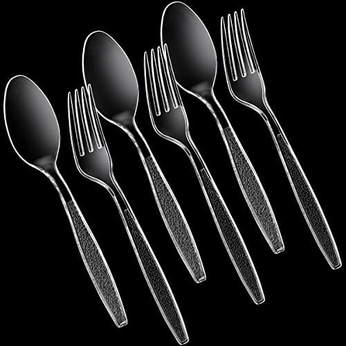 Bulk Plastic Cutlery Set - Heavy Duty Spoons Forks