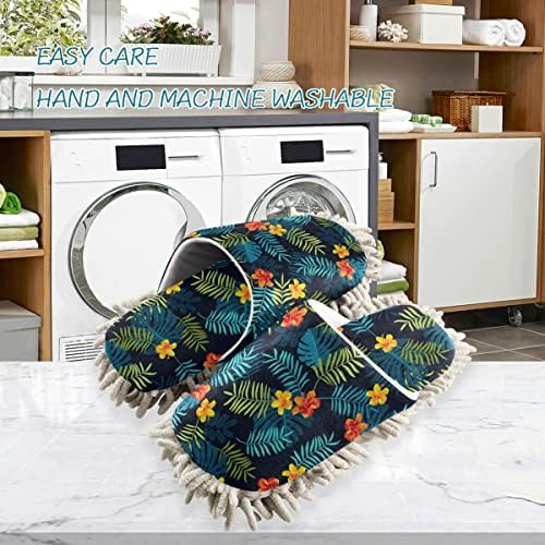 Stain-Resistant Hibiscus Slippers