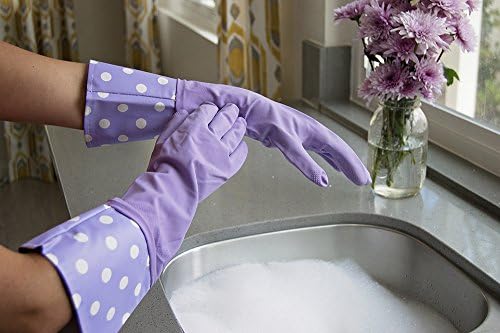 Evriholder Reusable Latex Gloves 3 Pairs Yellow Dishwashing Cleaning High-Quality
