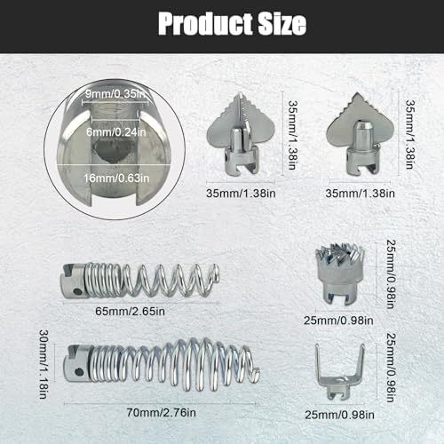 Versatile 7-Piece Auger Set for Drain Cleaning