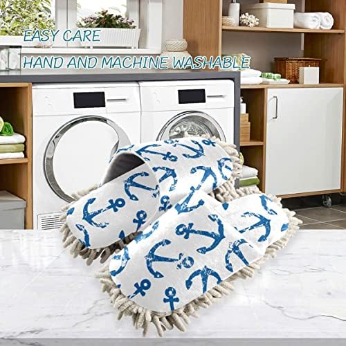 DOMIKING Anchors Mop House Slippers
