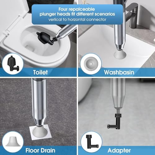 Efficient High-Pressure Toilet Unclogger Kit