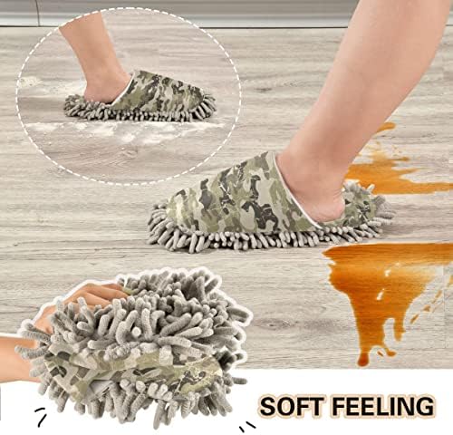 Camouflage Mop House Slippers