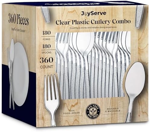 Bulk Plastic Cutlery Set - Heavy Duty Spoons Forks