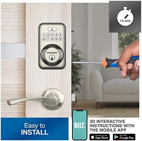 Embassy Door Lock with Illuminated Keypad