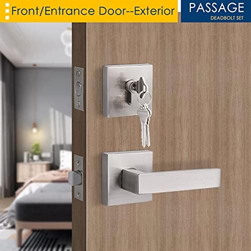 3-Pack Keyed Entry Door Lockset with Deadbolt and Keys