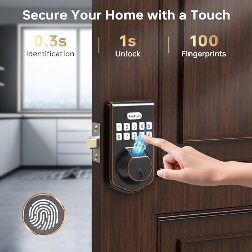 Secure Front Door with Fingerprint Entry