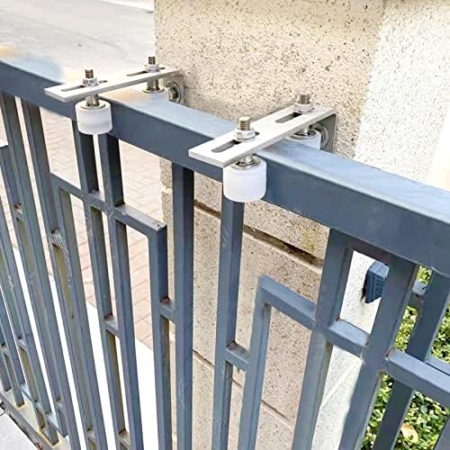 Adjustable 1 58 L Shaped Gate Roller Guide Bracket with 2 Nylon Rollers