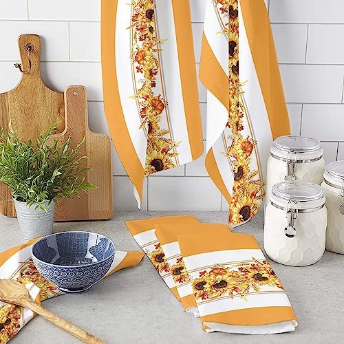 Relaxing Orange Summer Kitchen Towels Set