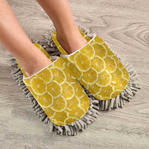 Domiking Lemon Slices Mop Slipper for Floors