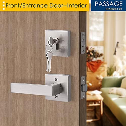 3-Pack Keyed Entry Door Lockset with Deadbolt and Keys