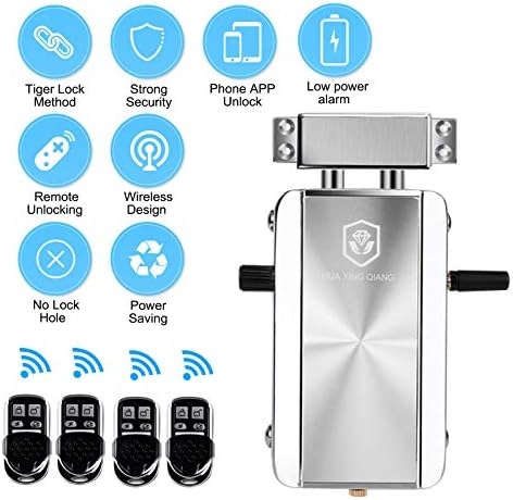 Wireless Smart Door Lock with Remote Control APP Unlock Anti-Theft Durable