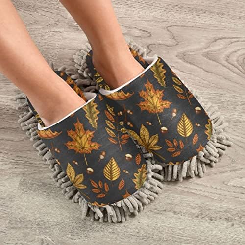 Autumn Fall Mop House Slippers - Washable Durable for moms women kids pets