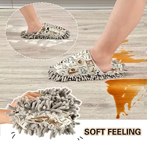 Coffee Mop Slippers for Women - Comfort Supportive Washable