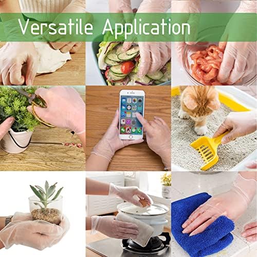 Clear Vinyl Food Safe Disposable Gloves - Latex Free Powder Free