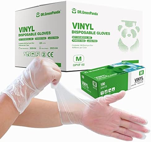 Clear Vinyl Food Safe Disposable Gloves - Latex Free Powder Free