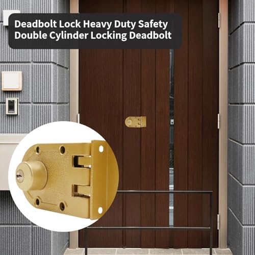 MY MIRONEY Jimmy Proof Deadbolt Lock Heavy Duty Security Lock for Home
