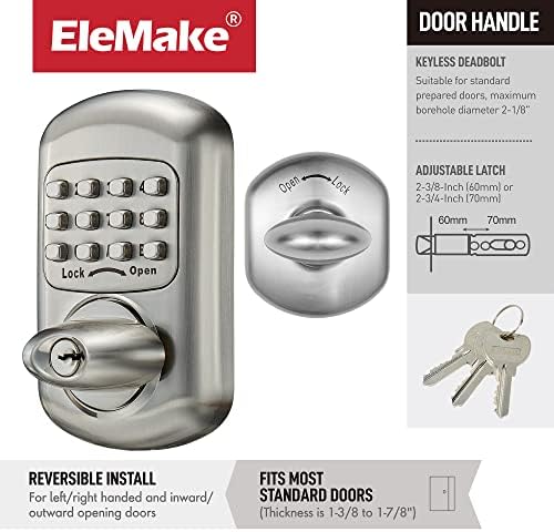 Bravex Keyless Deadbolt Keypad Entry Door Lock