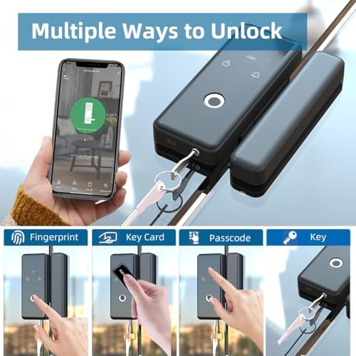 Secure Modern Door Lock for Glass Doors