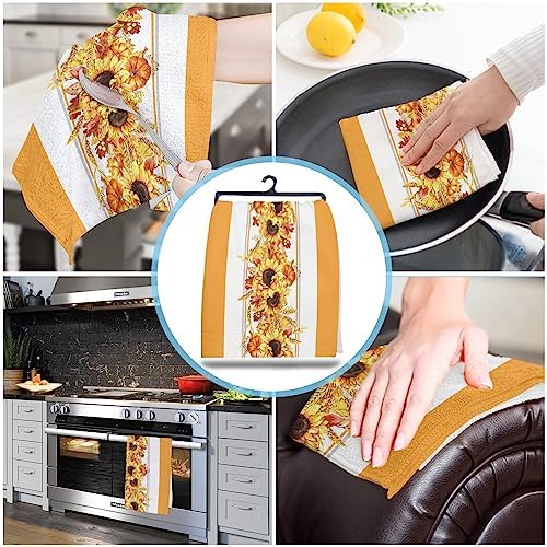 Relaxing Orange Summer Kitchen Towels Set